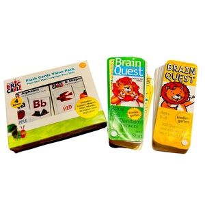 Pre K & K learning bundle of Eric Carle Flash Card Sets & 2 ask & answer flips